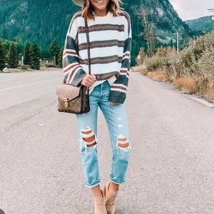 American Eagle knit striped Sweater